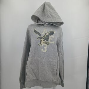 Mens American Eagle Outfitters size large grey hoodie comfy cozy sweatshirt